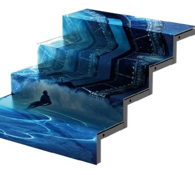실내 계단 LED 스크린 600-3000cd/m2 밝기 및 2200Kg 최대 부하